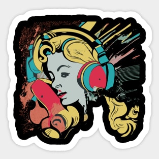 music listener Sticker